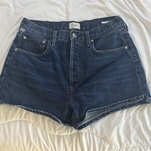 Citizens Of Humanity Dark Blue Jean Shorts